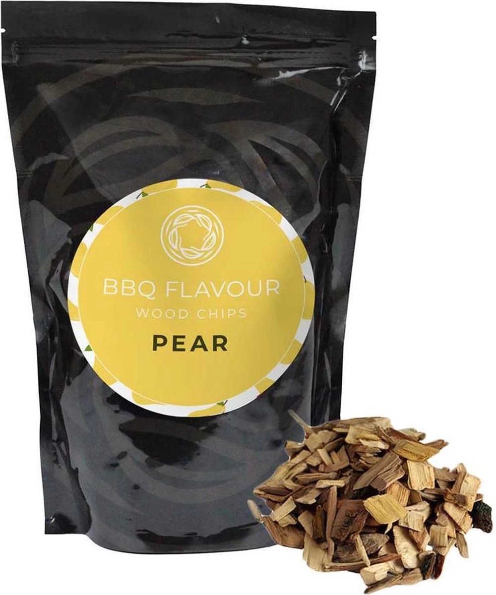Saveur BBQ | Poire Bois Fumé 500g | Poire Smokewood 500g | Copeaux De Bois | BBQ à Fumer Du Bois | Bois De Fumée | Kamado | Grill | BBQ électrique