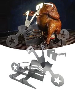 Support De Poulet Pour Canette De Bière GrillX - Moto - Accessoires De BBQ - Poulet à Bière - Outils De Barbecue
