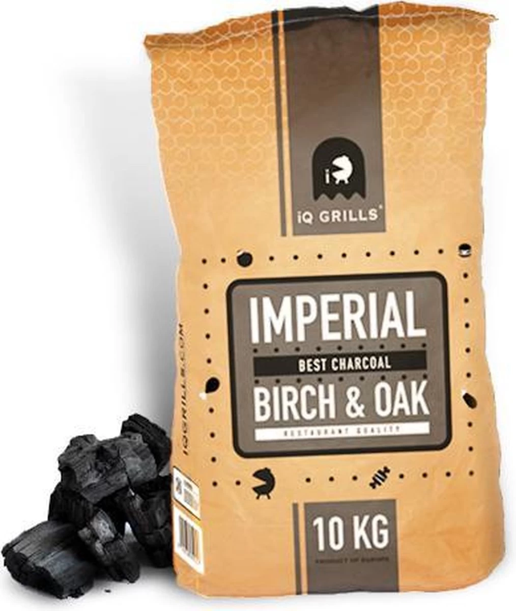 Charbon De Bois "iQ Grills IMPERIAL Best Charcoal" Bouleau/Chêne 10kg, Qualité Restaurant – Image 2