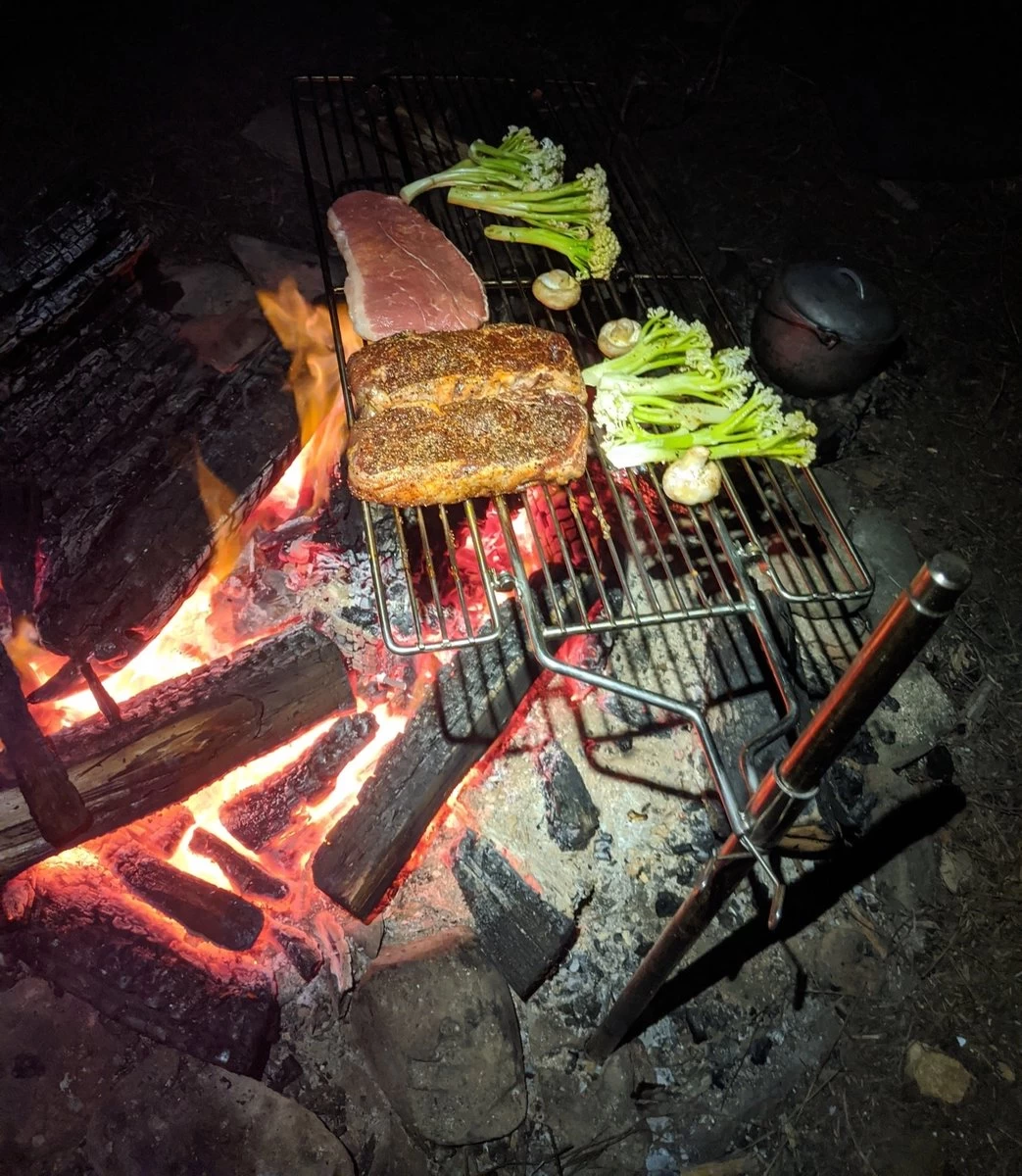 Grille De Grill Pliante En Acier Inoxydable Auspit 680 Mm X 330 Mm Avec Pince – Image 14