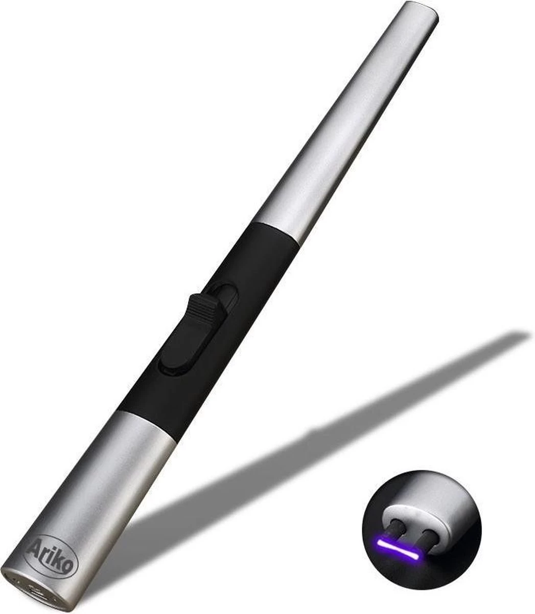 Briquet Ariko Luxe Plasma Arc En Coffret Cadeau|USB Rechargeable| Briquet électrique Sans Flamme Pour Cuisine, Bougie, BBQ Ou Cheminée| Intérieur Et Outdoor| Design Chic – Image 2