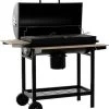 BaseCore® - Barbecue - Charbon De Bois Bbq - BBQ - Avec Roues Robustes - Forme Cylindrique - Haute Qualité - Avec Couvercle, Base Et Tables D'Appoint - Groot Surface De Grille - Acier Zwart