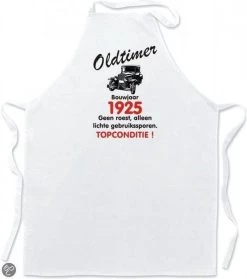 Mijngadeautje Tablier Tablier De Cuisine - Oldtimer Année De Construction (année De Naissance) 1925