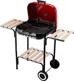 Outsunny Charcoal Grill Grill Chariot Station De Gril Gril Sur Pied Gril Avec Protection Contre Le Vent 3x étagère 846-043