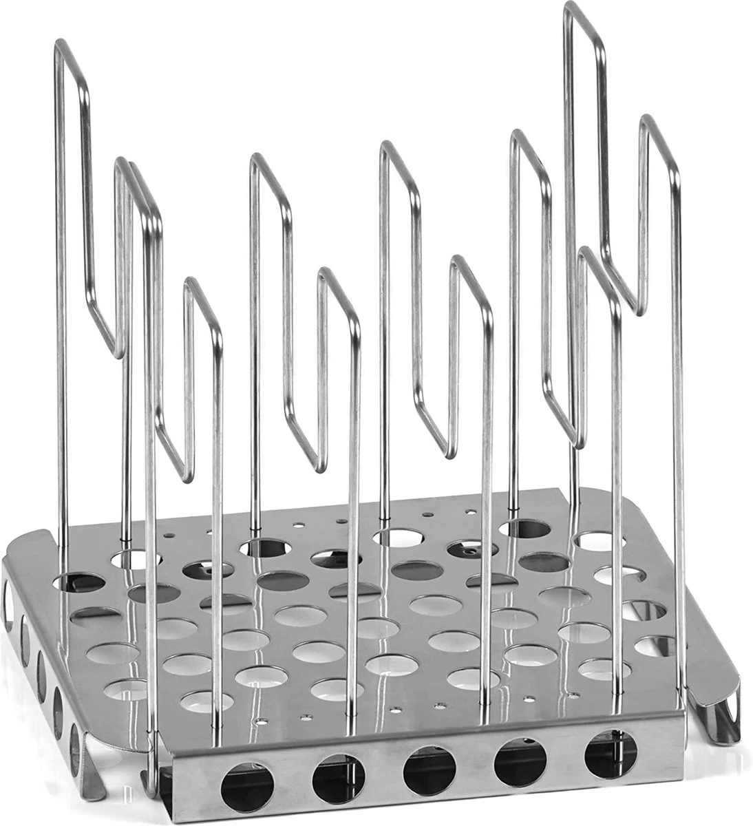 Grille Mahlzeit Sous Vide En Acier Inoxydable, Avec 6 Supports, Cadre Professionnel Réglable, Cadre Vertical Pour La Cuisson, Support De Côtes Levées, Idéal Pour Le Poisson Et La Viande, Sous Vide