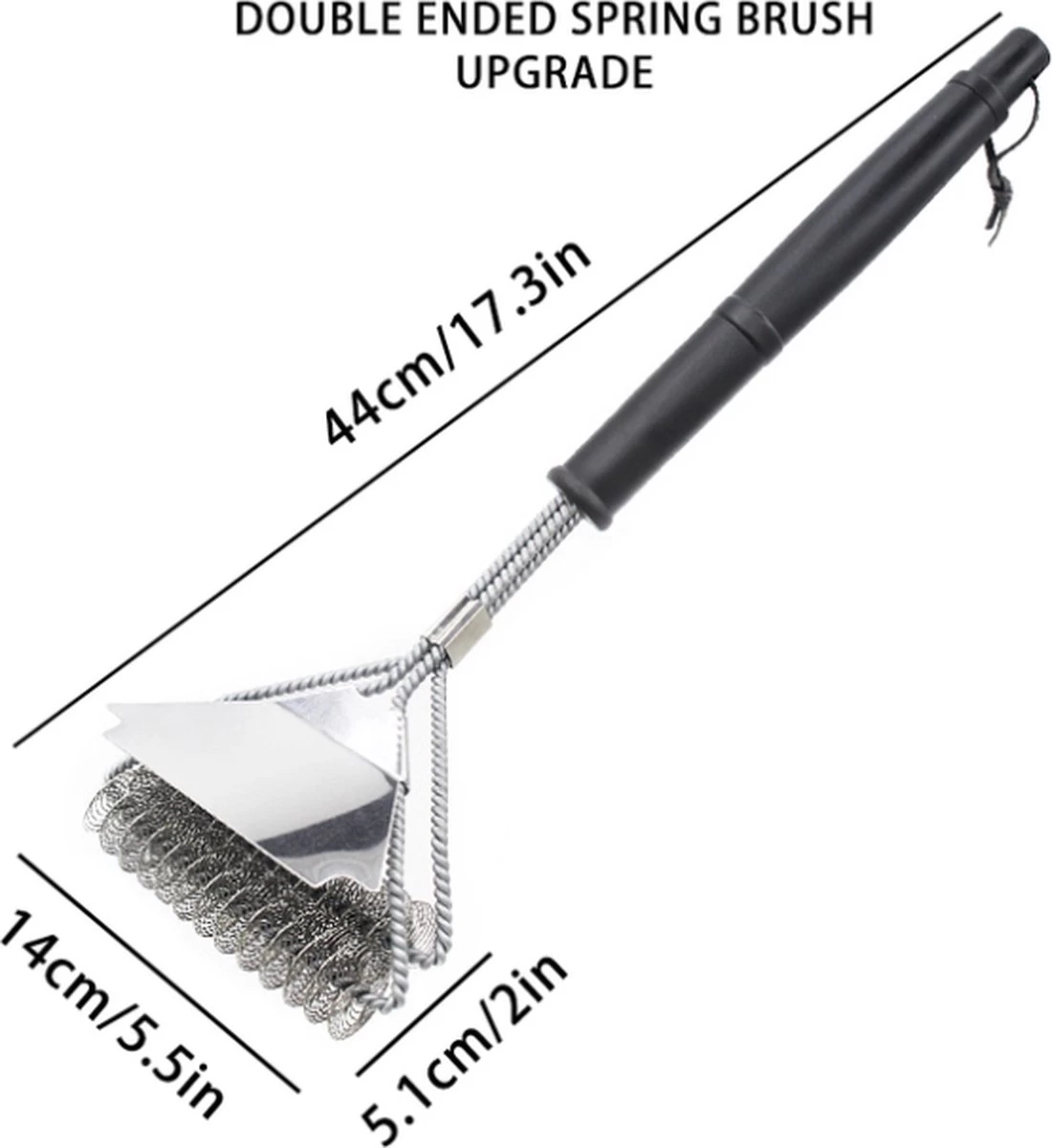 Brosse à BBQ Avec Grattoir - Brosse à Barbecue Multifonctionnelle - Avec Grattoir - Extra Solide - Sans Poils - Nettoyant Pour Grille - Outils Pour Barbecue Grillmaster – Image 4