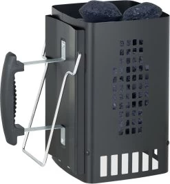 Allumeur De Briquettes Relaxdays - Avec Poignée - Allume-charbon - Barbecue - Fer - Noir