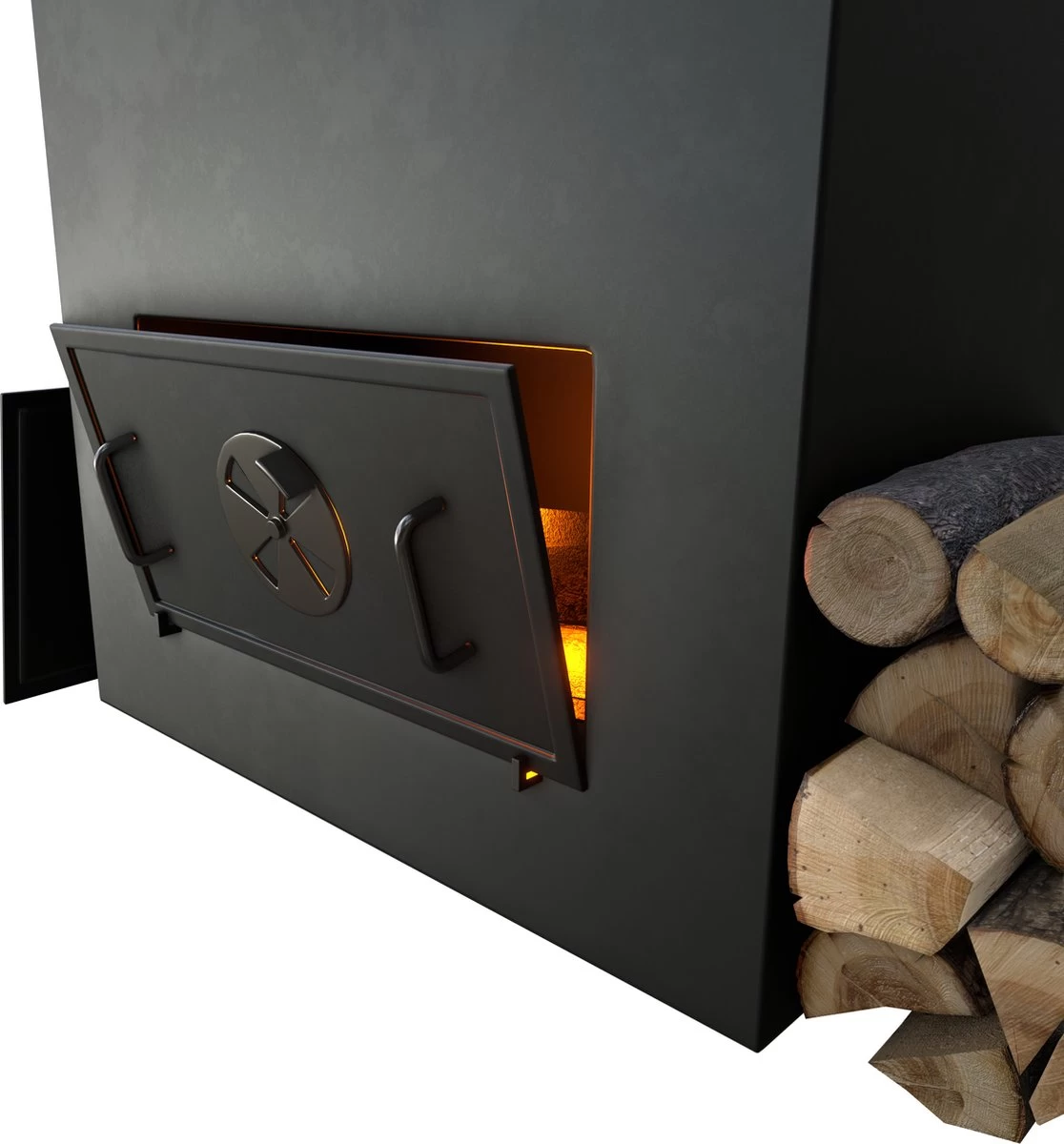 VOLT! Dutch Fire Oven BBQ Grill - Smoker Barbecue - Smoke Box Outdoor Kitchen - Barbecue à Charbon De Bois - Four Extérieur - Grille De BBQ - Zwart – Image 5