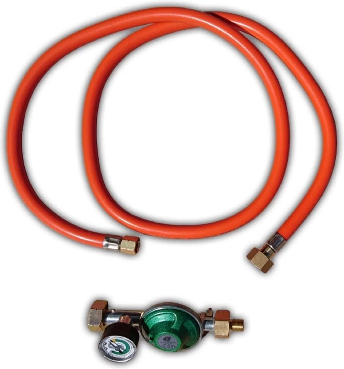 Régulateur De Pression / Jeu De Tuyaux 50 Mbar Avec Manomètre Et Raccord 1/2" – Image 2