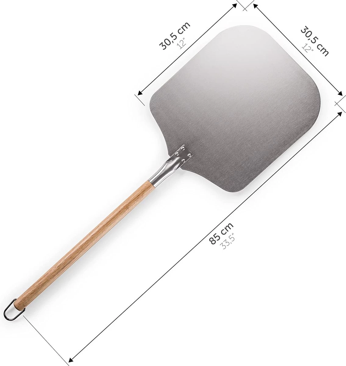 Pelle à Pizza - Spatule à Pizza Ronde - Avec Manche - BBQ Et Four - Qualité Premium – Image 3