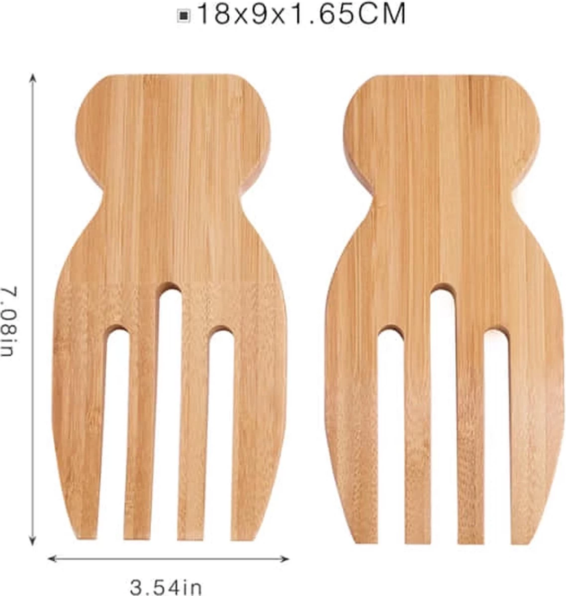 Sans Marque-mains De Service à Salade-mains De Service En Bambou-serviettes à Salade Tang – Image 3