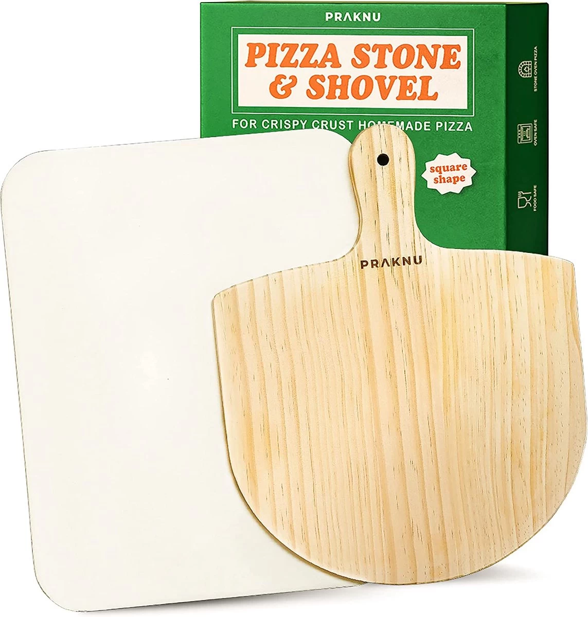 Pierre à Pizza Pour Grill Et Four En Set - Avec Plaque à Pizza - Pour Une Base Croustillante - Plaque En Pierre Cordiérite Jusqu'à 900 °C