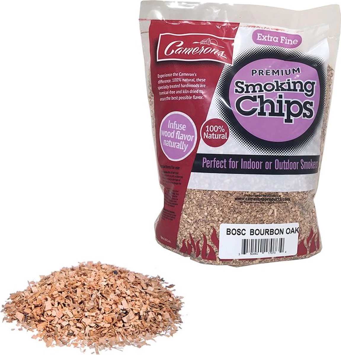 Camerons Smoking Chips Bourbon Extra Fine 775 Grammes