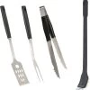 Ensemble D'outils Pour BBQ/ Barbecue 4 Pièces En Acier Inoxydable Avec Brosse De Nettoyage - Pinces - Fourchette - Spatule