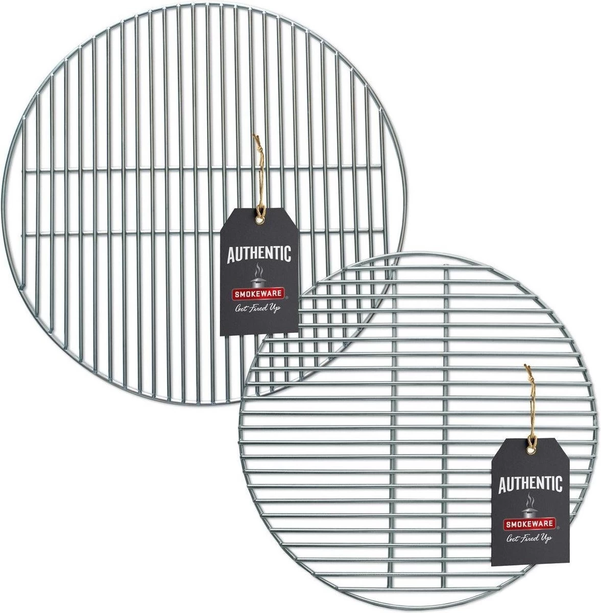 Grille Double Smokeware - Acier Inoxydable - Éleveur De Gril - Grille De Gril - Grille De Barbecue - Convient Pour Bigg Green Egg Large – Image 2