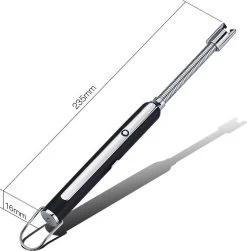 Briquet Rechargeable USB Flexible Pour Barbecue - Briquet électrique - Comprend Un Câble USB - Argent - SEC