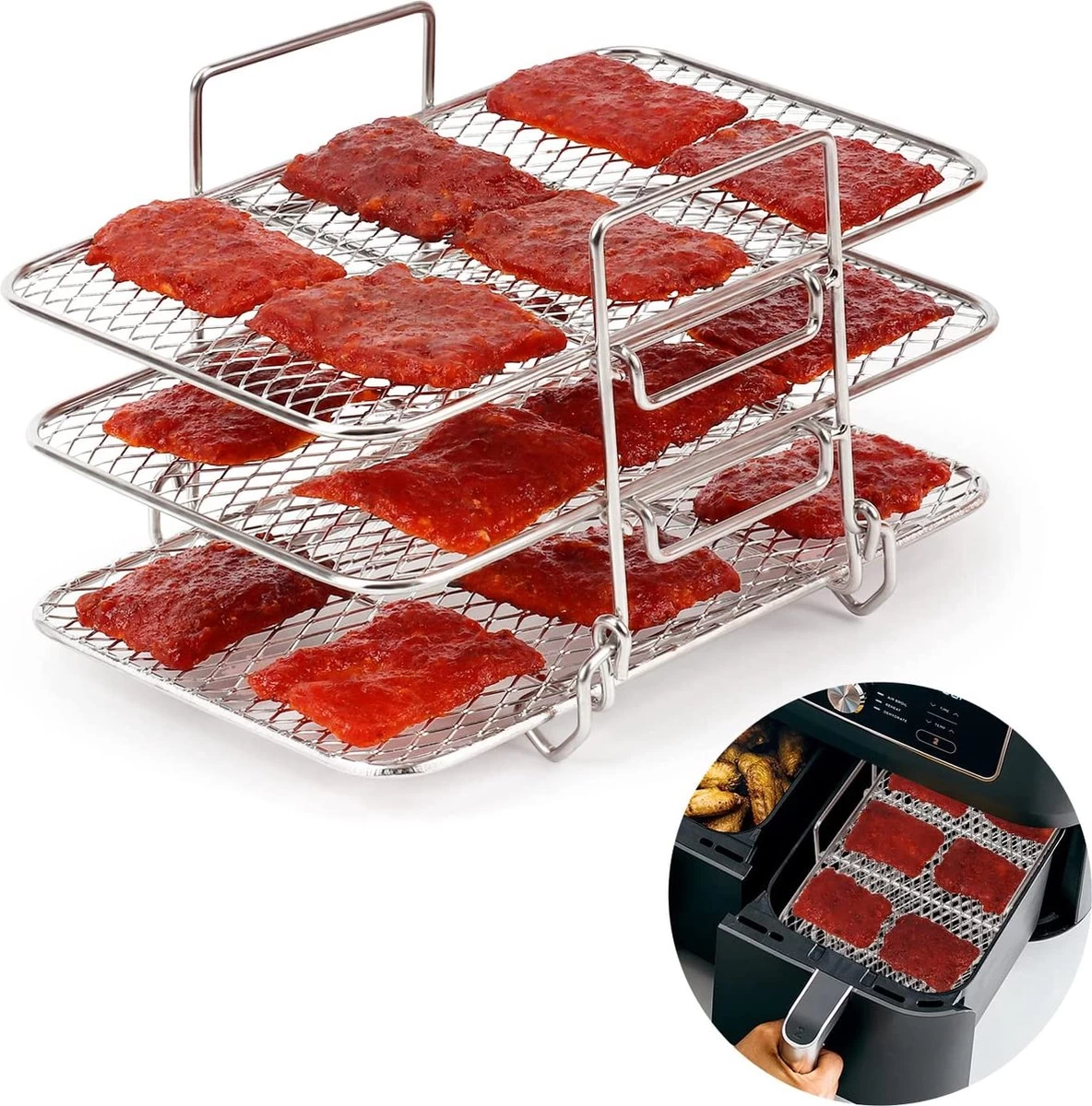 Support De Friteuse à Air Compatible Avec La Friteuse à Air Ninja Dual Air Accessoires De Vêtements Pour Bébé Air / Dual Zone / Rack