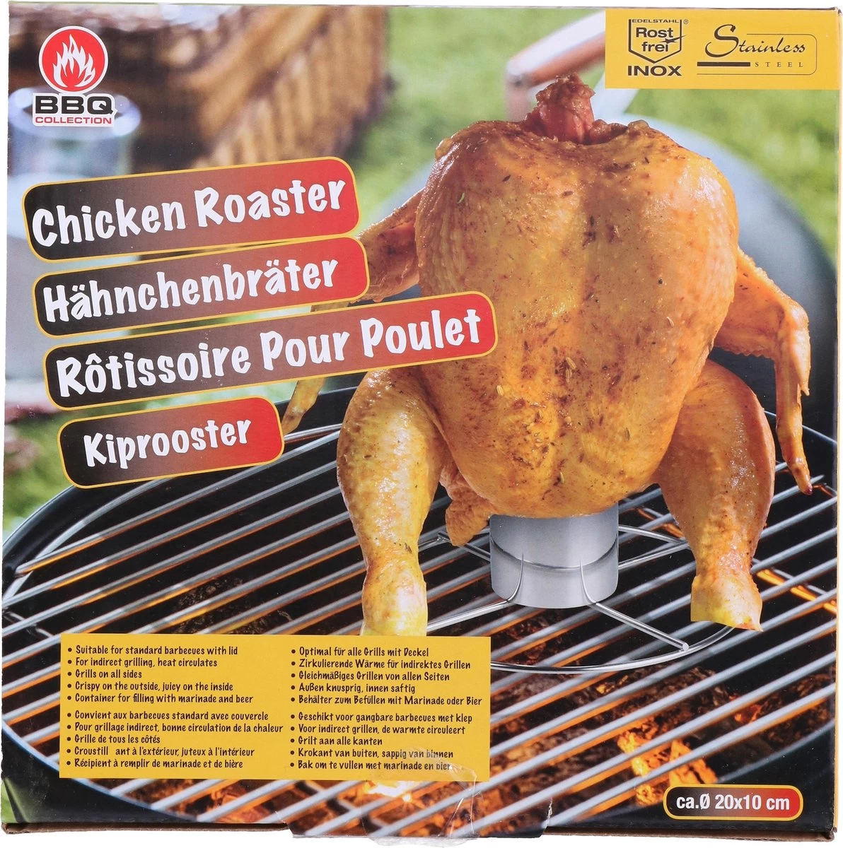 Porte-poulet BBQ ø 20x10cm Bol Liquide Pour Vapeur – Image 3
