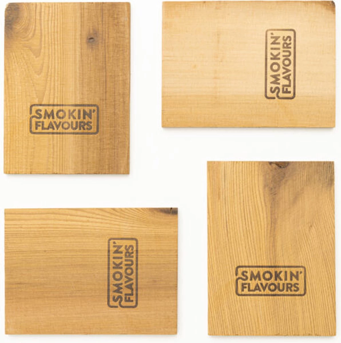 Smokin' Flavours | Planche à Fumer | Bois De Cèdre | 15 Cm I 4 Pièces | Bois De Fumage – Image 5