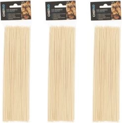 Aide-cuisinier | 3 X 100 Brochettes De Bamboe Longues | Brochettes De Bambou| Durable Et Respectueux De L'environnement