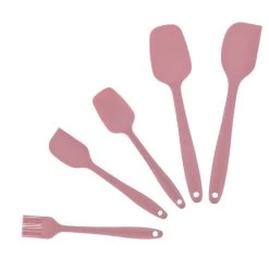 Clins D'oeil | Set De 5 Spatules En Siliconen | Rose Pastel | Cuisine, Pâtisserie, Aide De Cuisine, Cuillère