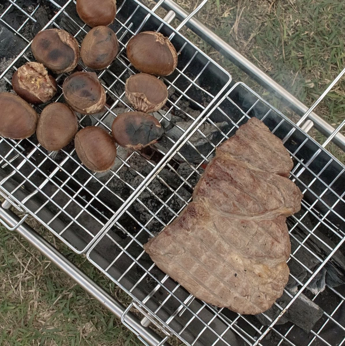 Barbecue Designnest Flip Grill BBQ Facile à Transporter Avec Grilles Rotatives Et Planche à Découper Intégrée – Image 6