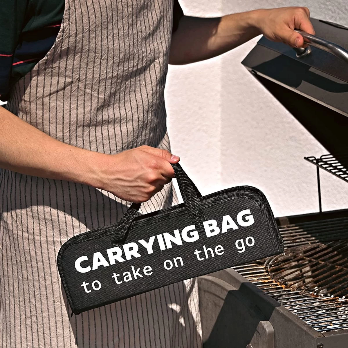 Ensemble De Couverts à Barbecue En Acier Inoxydable Vaderdag - Avec étui De Transport - Robuste Et Résistant à La Chaleur – Image 4