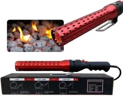 Edward & DeVries - Briquet électrique Pour BBQ - Accessoires Pour BBQ - Briquet Une Minute - Démarreur Pour BBQ - Briquet Looftlighter - Convient Pour Le Charbon De Bois Et Les Briquettes -