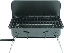 GENERIC - Barbecue à Charbon Portable - 3 Personnes - L.36 X L. 29,4 Cm - Acier émaillé - Grijs - Barbecue De Camping