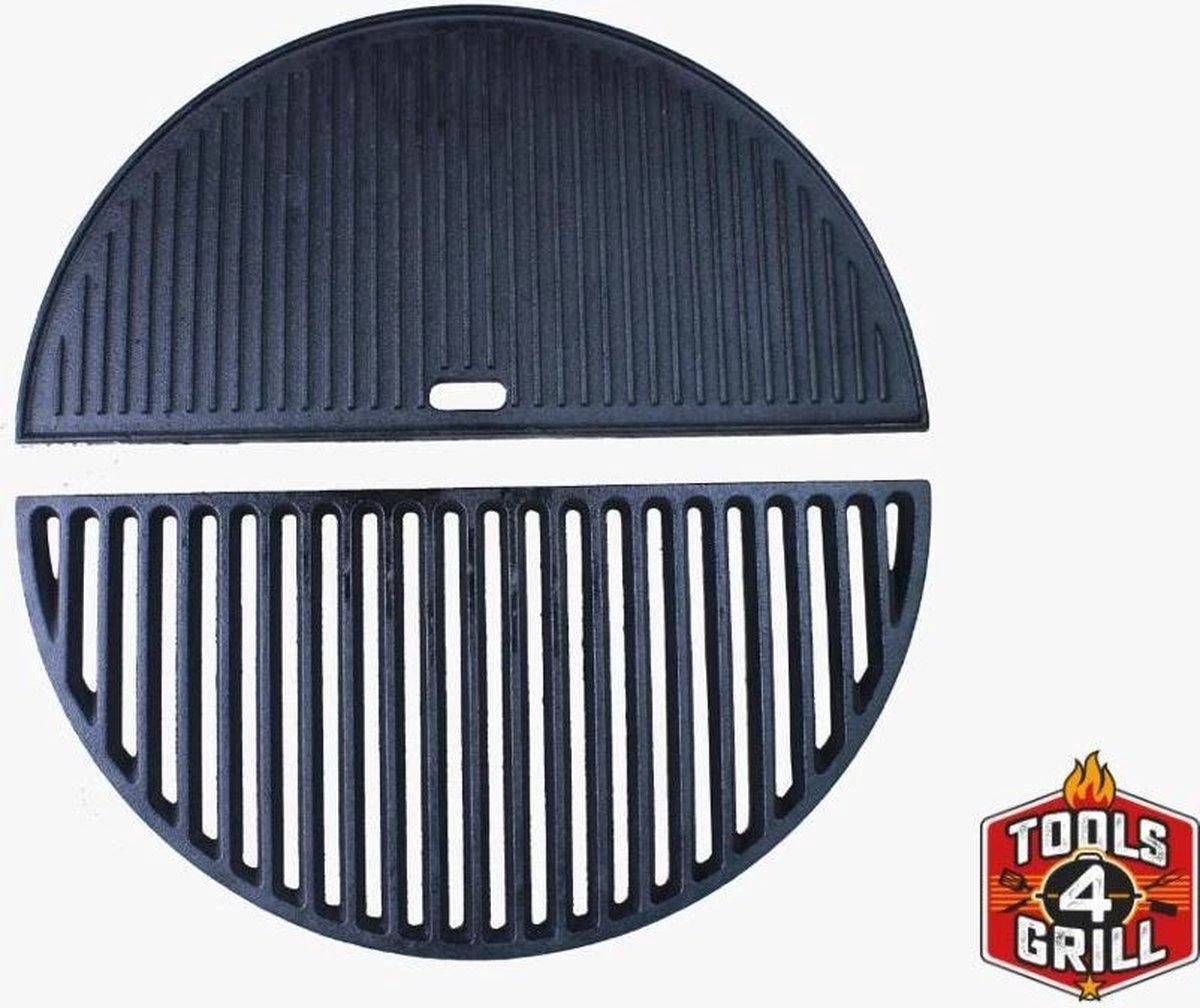 Plaque De Cuisson En Fonte Demi-lune Tools4Grill / Plaque De Cuisson Grille En Fonte Diamètre 46 Cm – Image 5