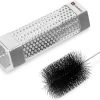 VONROC BBQ Tube De Fumée/Tube De Fumage - Acier Inoxydable - Incl. Brosse De Nettoyage