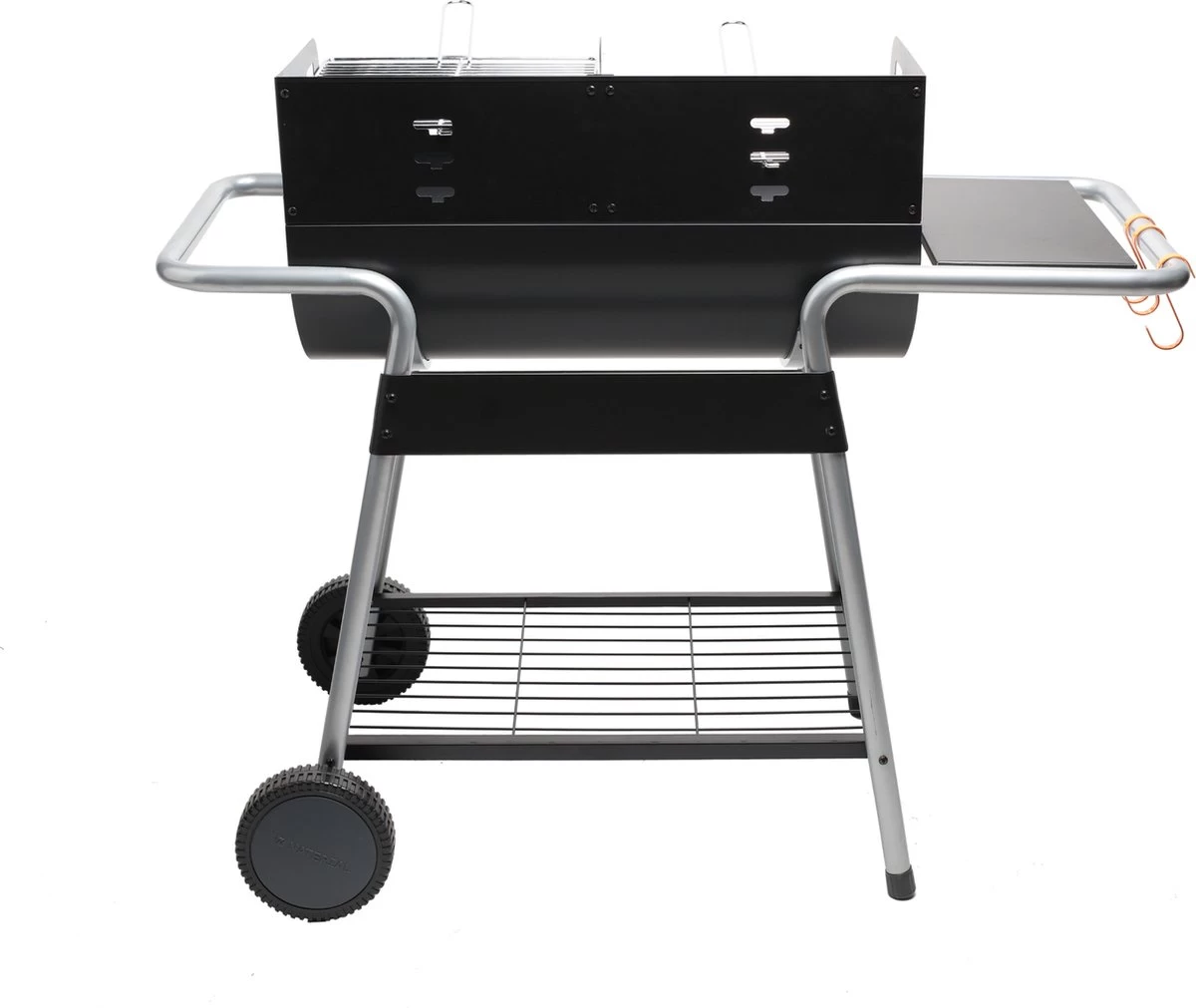 NATERIAL - Barbecue à Charbon ICARUS - Chariot 10 Personnes - H.92 X L.110 X P.61 Cm - Acier Peint - Zwart - BBQ Angulaire Sans Couvercle – Image 4