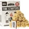Grill Trade® Log Starter 50 STK - Naturel - Pour Cheminée, Poêle à Bois, Feu De Camp, BBQ - Convient Pour L'intérieur Et L'extérieur - Toutes Les Conditions Météorologiques