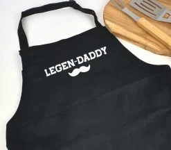 Tablier De Cuisine Noir - Cadeau Fête Des Pères - Cadeau Papa - Legendaddy