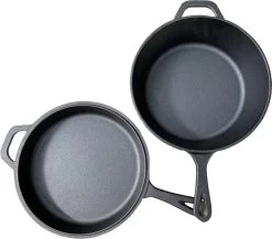 Poêle En Fonte Avec Couvercle - Ensemble De Poêles - Fonte - Accessoires De Vêtements Pour Bébé De BBQ