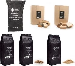 Smokers De Longue Rue | Bois De Fumage | Forfait BBQ III | Paquet Cadeau | Fumer Des Snippers De Bois | Morceaux De Fumée | Charbon De Bois |