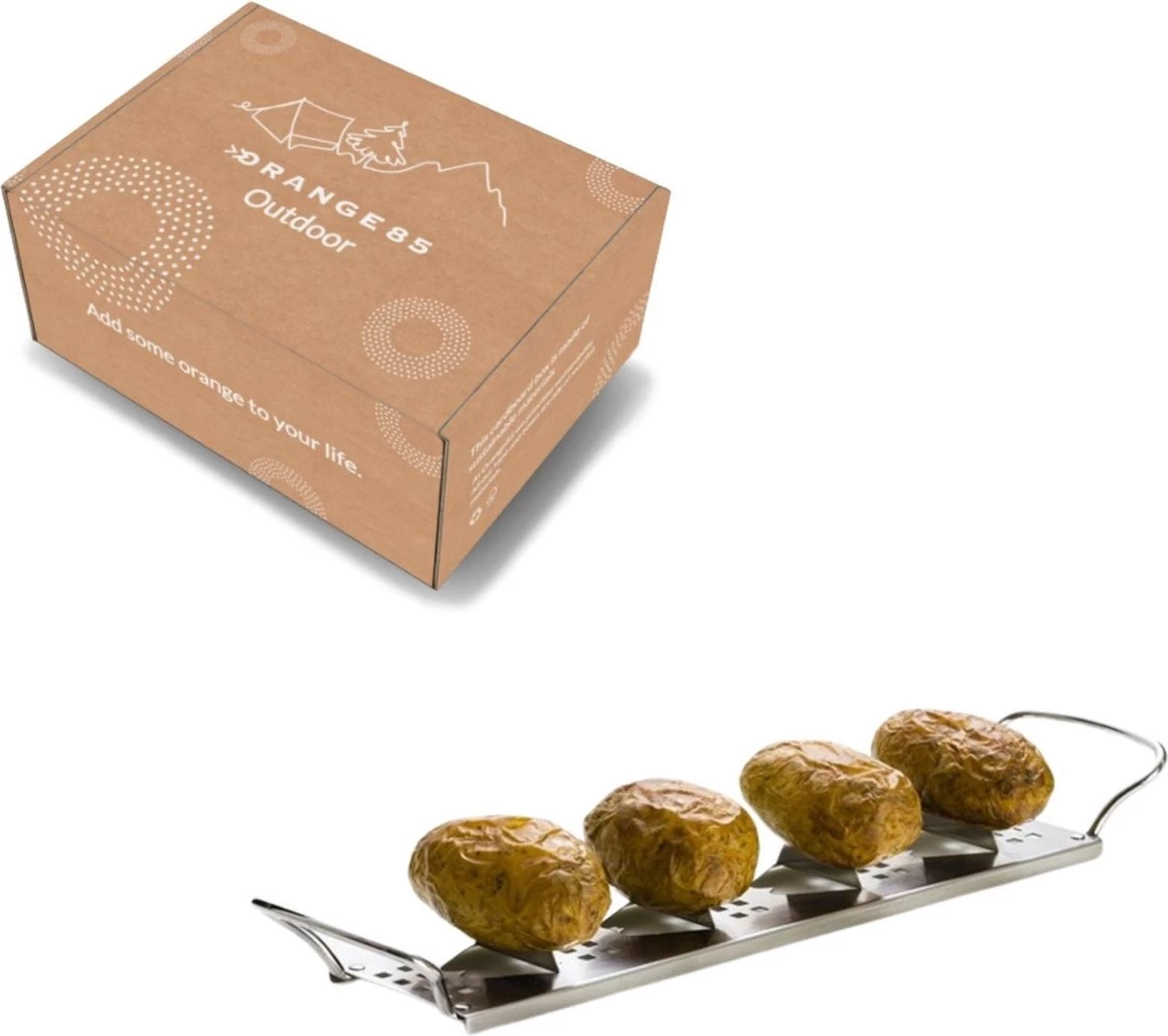 Accessoires Pour Barbecue Orange85 - Acier Inoxydable - Avec Poignées - Argent - Orange85 De Pommes De Terre – Image 4