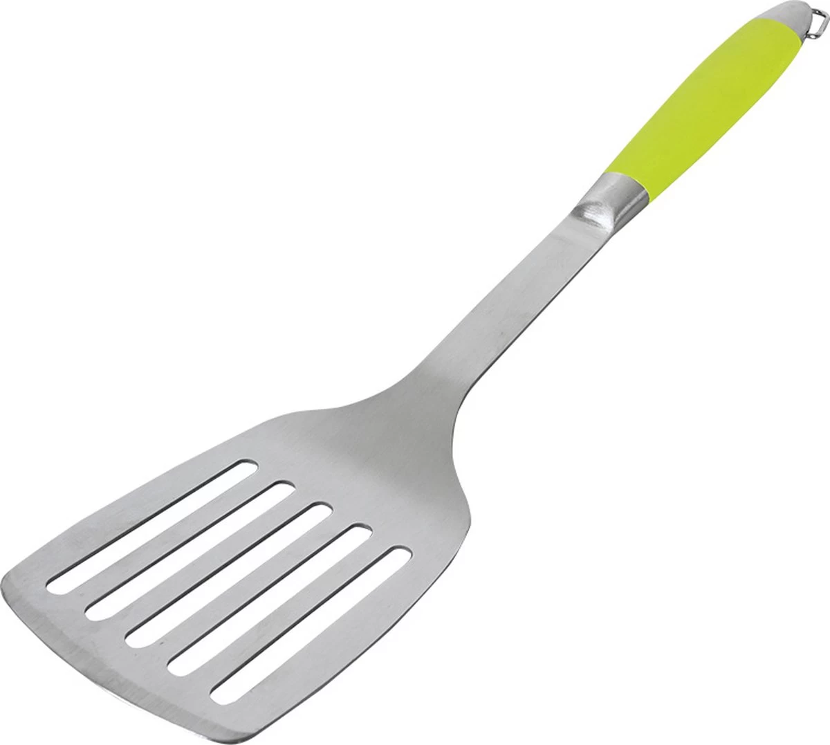 Spatule Pour BBQ En Acier Inoxydable 43 Cm Vert Citron, Version Deluxe De Haute Qualité Avec Manche Résistant à La Chaleur En Vert Citron, Spatule Pour Barbecue, Nice Cooker