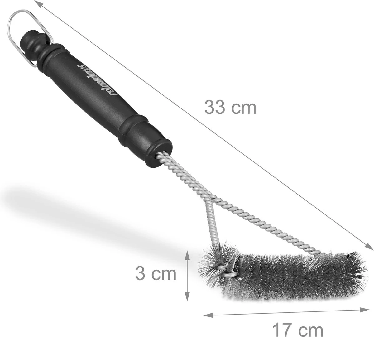 Relaxdays 3x Bbq Brush Triangle - Brosse Métallique - Brosse Métallique Brosse De Nettoyage Barbecue – Image 5