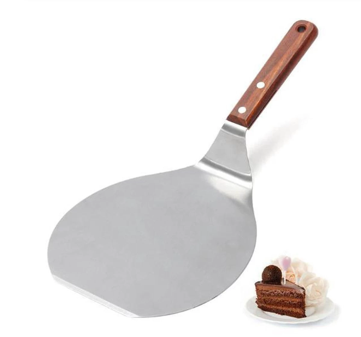 Cuillère à Pizza - Manche En Bois - Cuillère à Gâteau - Spatule à Pizza - Barbecue Barbecue - Crêpes - Gâteau - Gâteau – Image 4