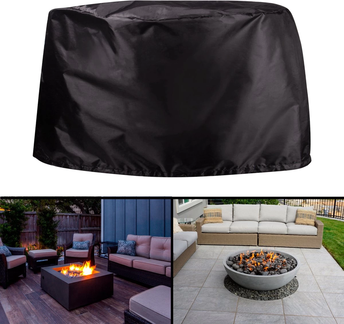 Housse De Cheminée - Avec Cordon De Serrage - 80 X 150 Cm - Imperméable - Housse - Zwart - Fabriqué En Polyester 210D - Super Solide Et Léger – Image 2