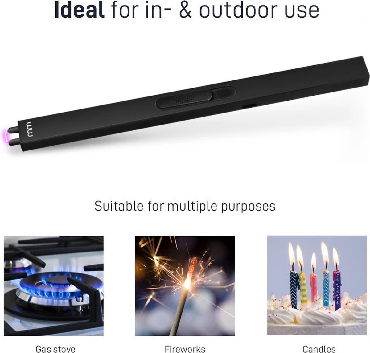 Briquet Plasma MikaMax - Briquet Électrique - Batterie 170 MAh - Avec Câble De Charge - Zwart – Image 7