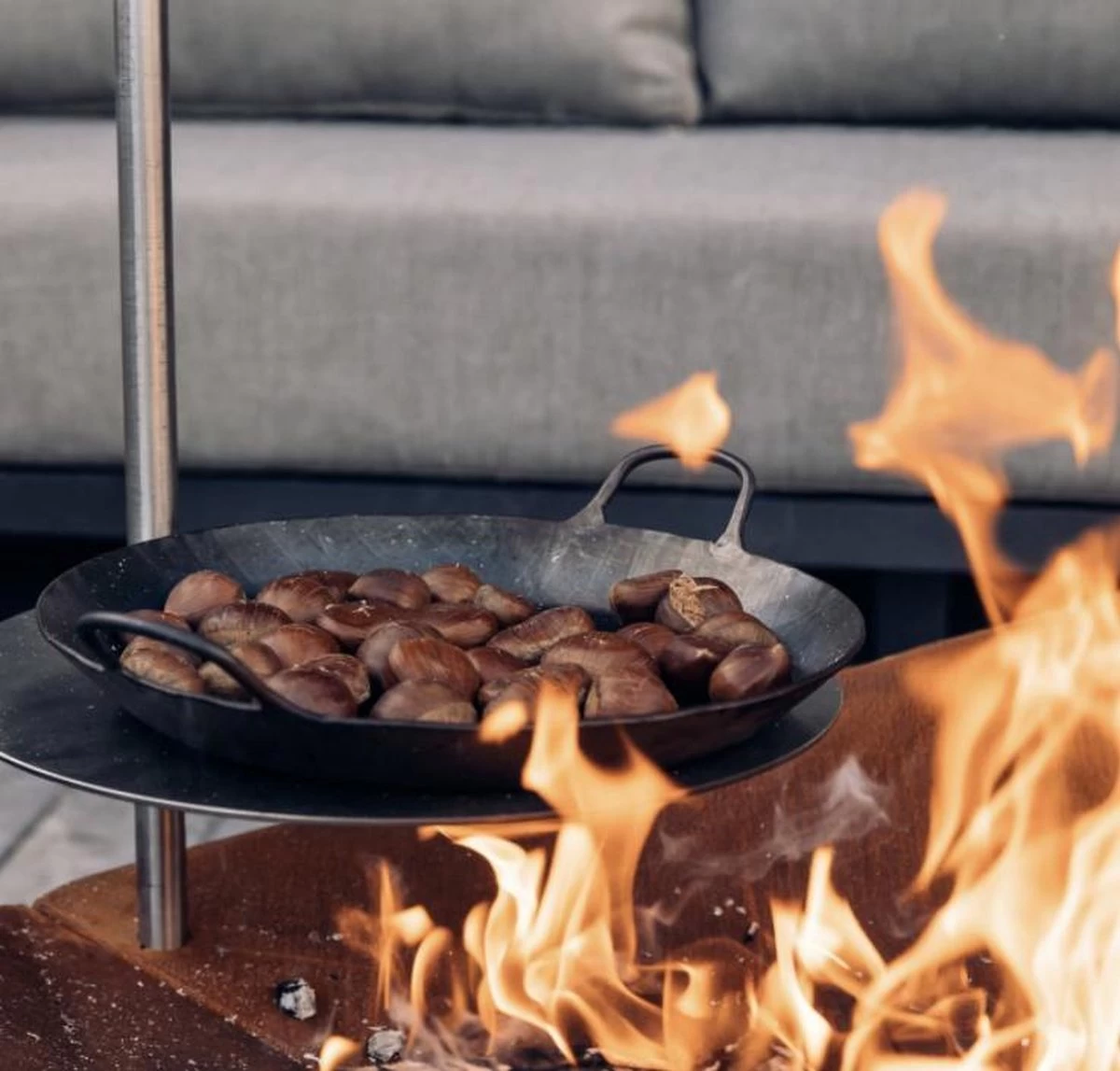 Table De Cheminée Triple Höfats - Acier Inoxydable - Ø35 Cm - Argent – Image 4