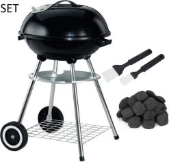 Barbecue à Charbon De Bois XL 47 CM Comprenant 4 KG De Briquettes Et 2 Glands De Marinade Et Housse De Barbecue - Pack économique - Barbecue à Boules