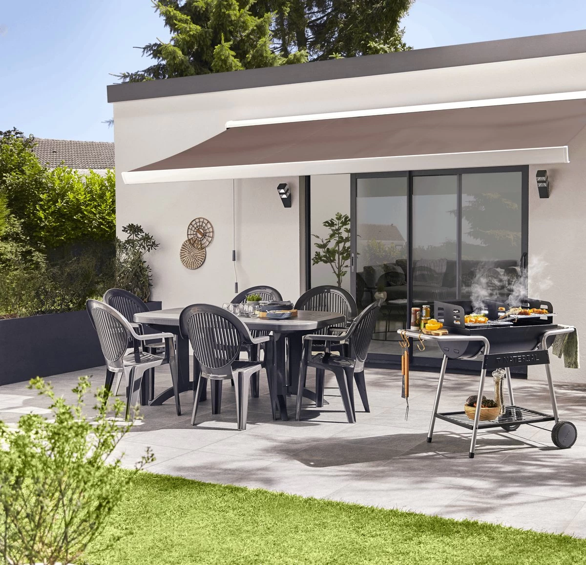 NATERIAL - Barbecue à Charbon ICARUS - Chariot 10 Personnes - H.92 X L.110 X P.61 Cm - Acier Peint - Zwart - BBQ Angulaire Sans Couvercle – Image 13