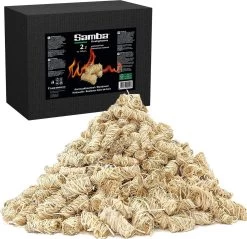 Boucles De Briquet En Laine De Bois Samba 240 Pièces, 3 Kg. Dans Un Carton Extérieur - Respectueux De L'environnement - Neutre En CO2 - FSC®
