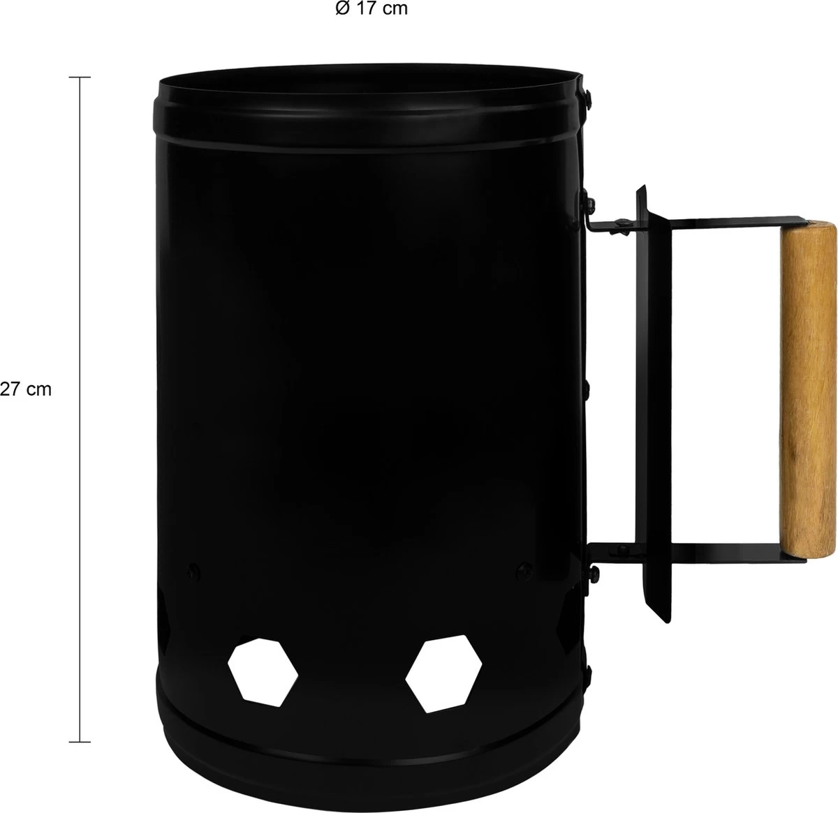 Krumble Charcoal Starter - Briquette Starter - BBQ Quick Starter - Fire Up The Barbecue - Briquette Starter - BBQ Starter - Barbecue - Accessoires De Barbecue - Métal - 17 X 27 X 27,5 Cm (LxlxH) - Zwart – Image 2