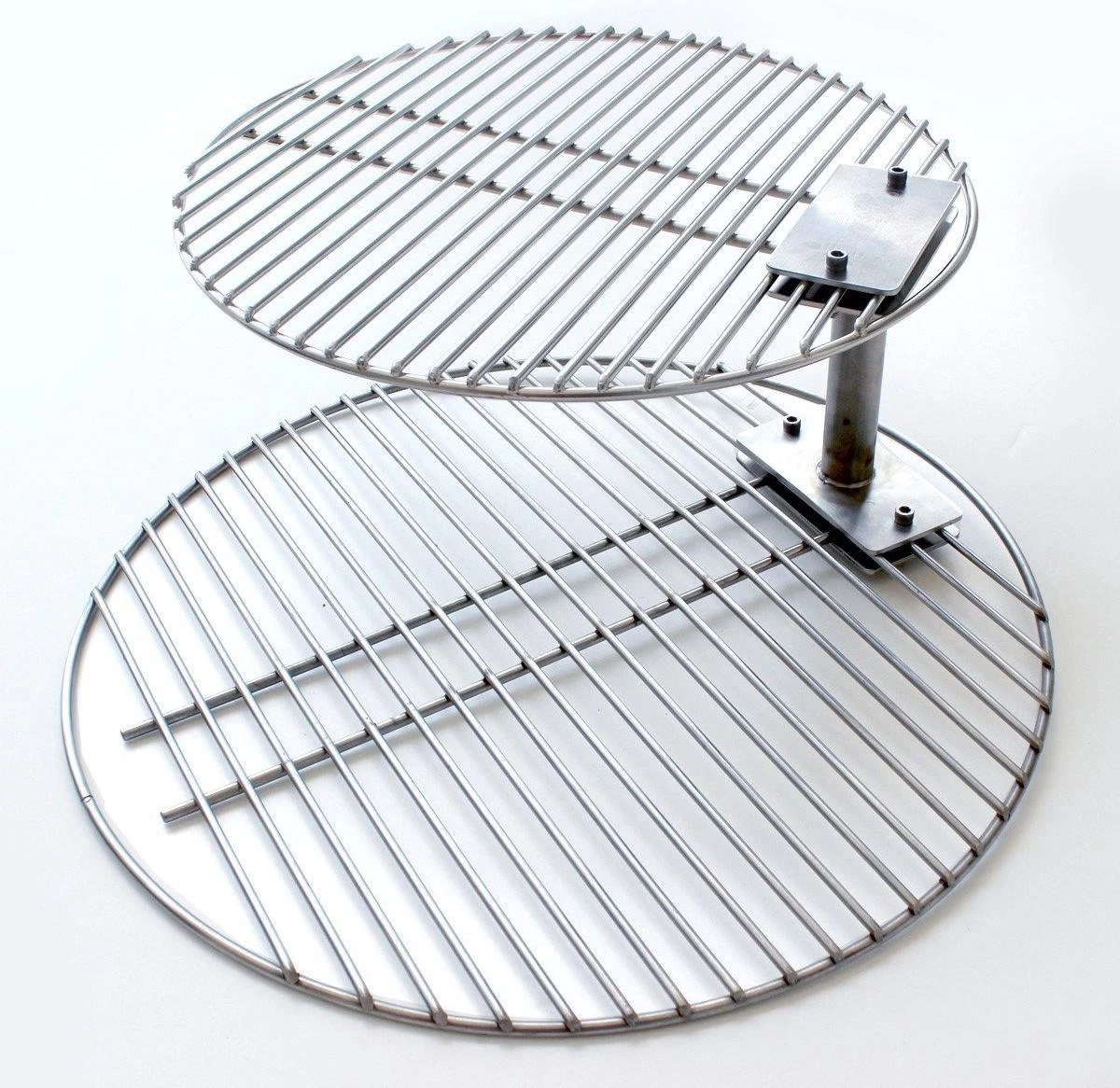 Grille Double Smokeware - Acier Inoxydable - Éleveur De Gril - Grille De Gril - Grille De Barbecue - Convient Pour Bigg Green Egg Large