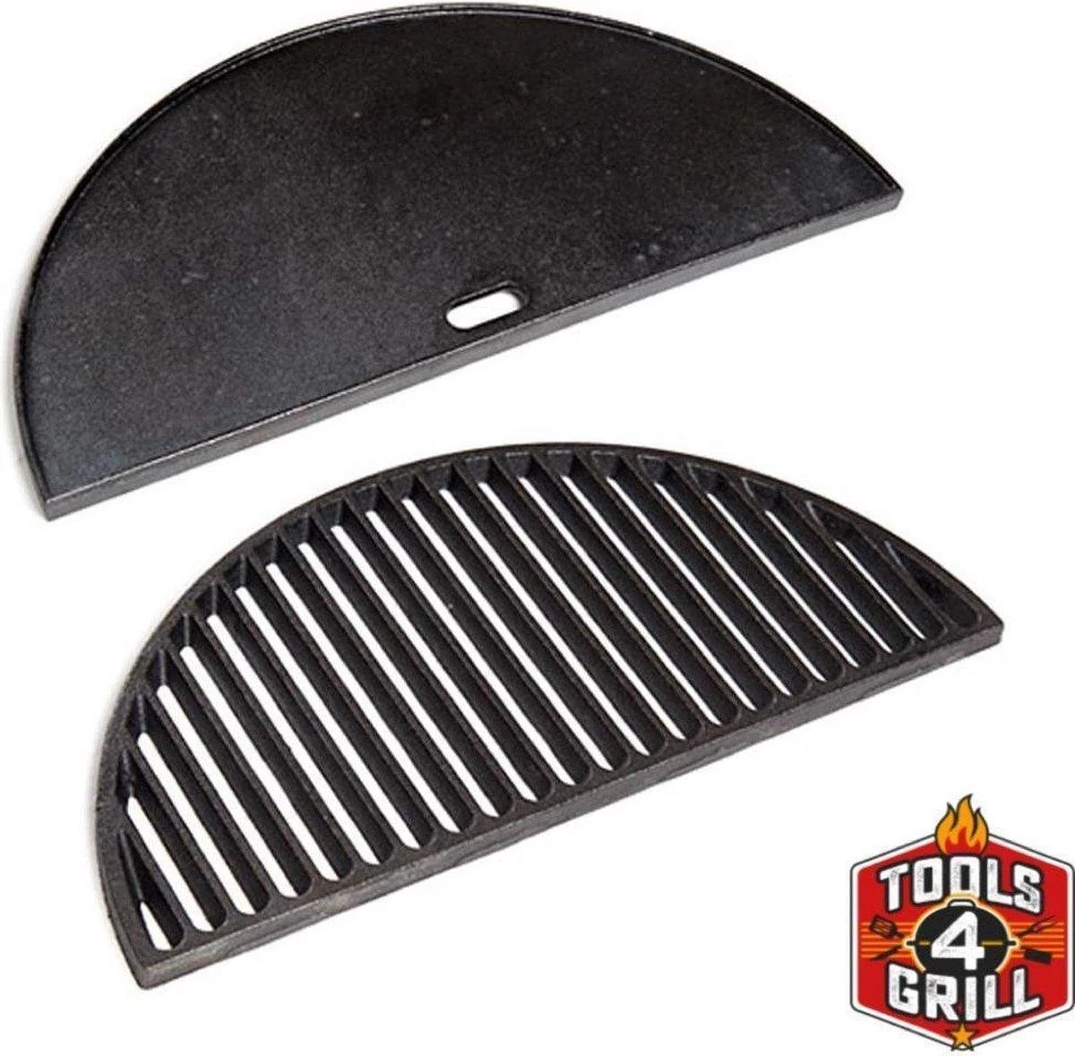 Plaque De Cuisson En Fonte Demi-lune Tools4Grill / Plaque De Cuisson Grille En Fonte Diamètre 46 Cm – Image 3