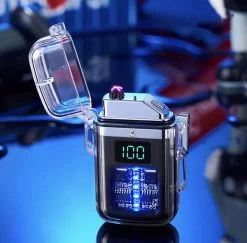 Briquet électrique à Plasma | Rechargeable Par USB | Résistant Au Vent Et Aux Tempêtes | Pour Les Feux D'artifice - Amateurs De Pyrotechnie | Noir